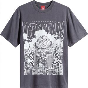 Ice Cream - INVASION (OVERSIZE) SS KNIT TEE, L, Charcoal, New